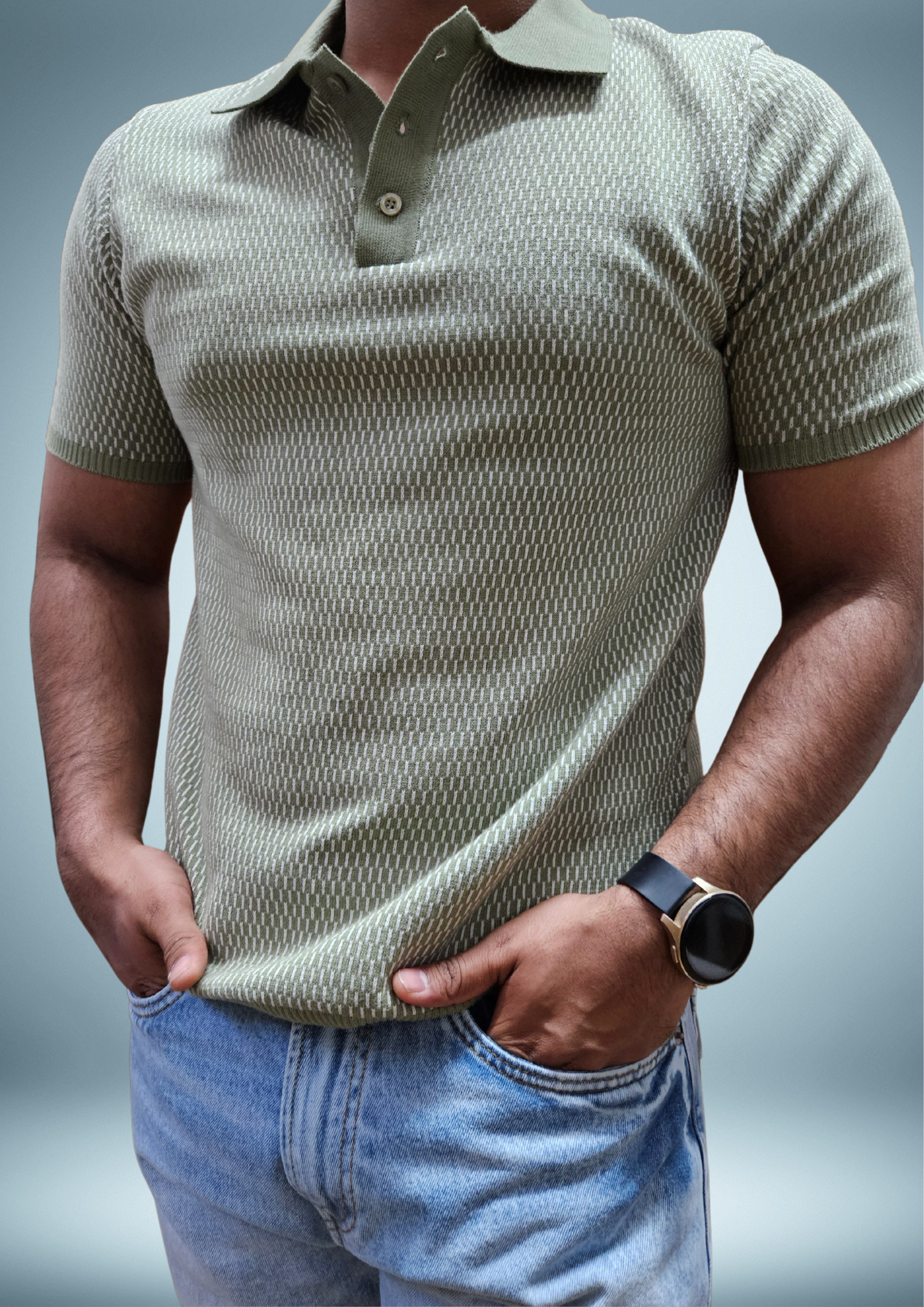 KNITTED POLO TSHIRT - Image 2