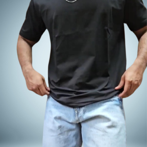 BLACK SOLID TSHIRT ( ROUND NECK )